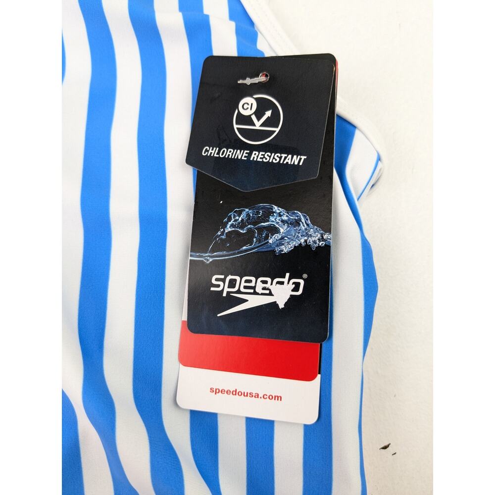 Speedo Girls Mandarin Peel One-Piece Swimsuit - 10 Girls - Picture 2 of 5